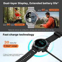 Ticwatch Atlas Smartwatch for Men Android Wear OS Smart Watch Outdoor 90 Hrs Battery 110+ Workout Modes Heat Map Fall Detection Health Fitness Tracker 5ATM GPS Compass Android Compatible Only