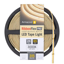 Armacost Lighting RibbonFlex Pro 24V White COB LED Strip Light Tape 3000K, 315 Lumens/Ft, 20M 172260