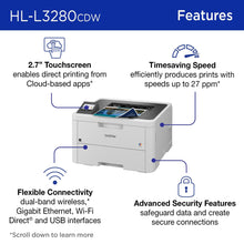 Brother HL-L3280CDW Wireless Compact Digital Color Printer with Laser Quality Output, Duplex, Mobile Printing & Ethernet | Includes 4 Month Refresh Subscription Trial¹, Amazon Dash Replenishment Ready