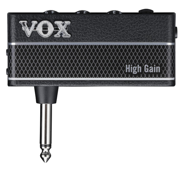 Vox amPlug 3 High Gain Headphone Guitar Amplifier w/ 2 Channels, Stereo Effects, Built-in Rhythms, and Aux in Jack