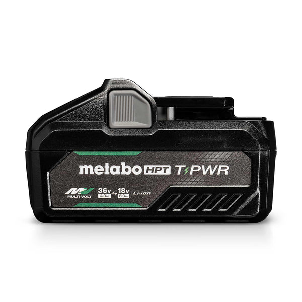 Metabo HPT T-PWR 36V/18V MultiVolt™ High Performance Tabless Battery, Longer Run Times, 40 Minute Charging Time, 8.0Ah/18V – 4.0Ah/36V, 381991M