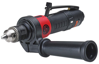 Chicago Pneumatic CP887C - Air Power Drill, 3/8 Inch (10 mm), Keyed Chuck, Straight Handle, 0.4 HP / 300 W, Stall Torque 3.8 ft. lbf / 5.1 NM, 2100 RPM, Hand Drill, Power Tools & Home Improvement