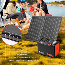 Takki 120W Peak Solar Generator Portable Power Station with 21W Panels, 88Wh Solar Charger Power Bank AC DC USB Ports for Camping Tent Laptop Outdoor Emergency