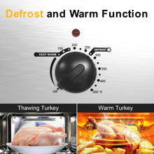 28 Quart Electric Roaster Oven with Visible & Self-Basting Lid, Large Turkey Roaster with Defrost Warm Function, Adjustable Temperature, Removable Pan Rack, Stainless Steel, Silver