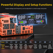 BELTTT 3000W Pure Sine Wave Inverter 12V DC to 120V AC for RV, Truck, Off-Grid, Home, Solar Car Power Inverter with Dual AC, 20A Socket, 5V 2.1A USB, Hardwire Port, Remote Controller 23Ft Cable