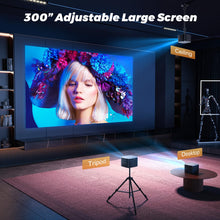 [Auto Focus/Keystone] Groview 4K Projector with WiFi and Bluetooth, 500 ANSI Movie Projector for Outdoor Use, Proyector with 50-100% Zoom, Compatible with iOS/Android/HDMI/TV Stick