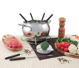 Swissmar Mont Brule 9 Pieces Electric Fondue Set - Perfect Cheese & Chocolate Melting Pot for Dipping - Versatile Fondue Maker & Ideal Gift for Entertaining, Weddings, or Housewarming - 2.1Q / 2L