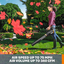 WORX 20V Turbine Cordless Two-Speed Leaf Blower Power Share - WG547 (Battery & Charger Included) & WG896 12 Amp 7.5