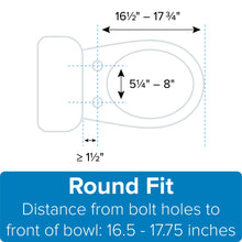 Brondell L60-RB LumaWarm Heated Toilet Seat with Night Light, Three Temperature Settings, Gentle Close Lid, Easy Installation, Built-in Controls, Round, Biscuit