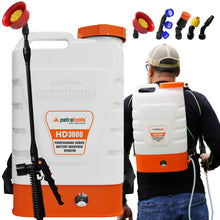 PetraTools 3 Gallon Battery Powered Backpack Sprayer in Lawn and Garden - HD3000 - Long Battery Life & Padded Straps for Comfort - Electric Sprayer w/ 5 Spray Nozzles & 80PSI (3 Gallon)