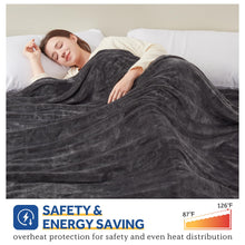 Sealy Electric Blanket King Size, Flannel Heated Blanket with Dual Controller, 10 Heat Setting & Auto Shut Off for Bed & Living Room - Grey, 100 x 90 Inch