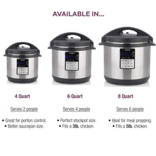 Zavor LUX Edge 6 Quart Programmable Electric Multi-Cooker: Pressure Cooker, Slow Cooker, Rice Cooker, Yogurt Maker, Steamer and more - Stainless Steel (ZSELE02)