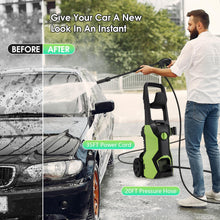 Suyncll 5000 Electric Pressure Washer, Professional Electric Pressure Cleaner Machine with Adjustable Spray Nozzles, 500ml Foam Cannon, 20 Ft Hose & 35 Ft Wire, IPX5 Car Wash Machine/Car/Driveway