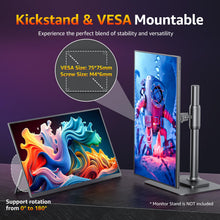 Cocopar 18.5 inch Portable Monitor- 1080P IPS 100Hz 120% sRGB Gaming Monitor USB-C HDMI Large Portable Screen for Laptop MacBook Surface PC Xbox PS4/5 Travel Monitor with Kickstand VESA Speakers