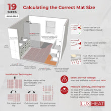 LuxHeat 30 Sqft Mat Kit, 120v Electric Radiant Floor Heating System for Under tile, Stone and Laminate. Kit Includes Alarm, Heated Floor Mat, UDG OJ Microline Programmable Thermostat w/GFCI & Sensor