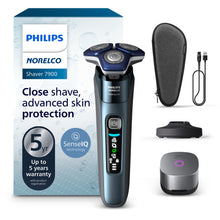 Philips Norelco Shaver Series 7000, Wet & Dry Electric Shaver with SenseIQ Technology, Pop-up Trimmer, Charging Stand, Travel Case, UV Sanitizing Cube, Model S7889/91