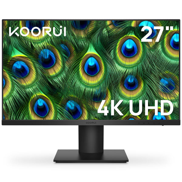 KOORUI 27 Inch 4K UHD(3840 * 2160) Monitor IPS Ultra-Thin Computer Monitor 60Hz with 90% DCI-P3 Displayport&HDMI VESA HDR10 (N07)