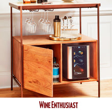 Wine Enthusiast 6-Bottle Countertop Wine Cooler – Compact Mini Fridge for Kitchen or Bedroom with 3 Shelves, Energy-Efficient Cooling, Adjustable Digital Temperature Control, Beverage Refrigerator