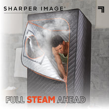 Sharper Image® Steamer Sauna Portable Spa – Steam Generator, Foot Pad, & Folding Chair| Perfect for Indoor Full Body Wellness & Recovery| at Home Sauna Tent Sauna Box| Personal Sauna Gift Set