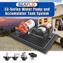 SEAFLO 33-Series Water Pump and Accumulator Tank System - 12V DC, 3.0 GPM, 45 PSI, 0.2 Gallon Tank - Reduces Cycling For Marine, Boat, RV, Off-Grid Applications- 4-Year Warranty! CE & RoHS Certified