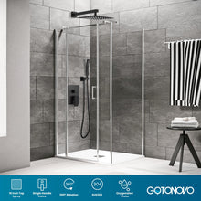 gotonovo Rainfall Bathroom Shower System Rain Shower Head and Handle Set Wall Mounted Shower Complete Combo Solid Brass Pressure Balancing Shower Mixer Valve 10 Inch Matte Black