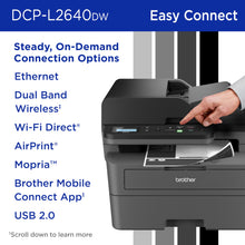 Brother DCP-L2640DW Wireless Compact Monochrome Multi-Function Laser Printer with Copy and Scan, Duplex, Mobile, Black & White | Includes Refresh Subscription Trial(1), Amazon Dash Replenishment Ready