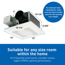 Panasonic FV-0511VFL1 WhisperFit DC Retrofit Ventilation Fan with Light, Dimmable LED Light and Nightlight, 50, 80 or 110 CFM, Quiet Energy Star Certified Energy-Saving Ceiling Mount Fan