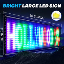 KJOY Large Bright LED Sign,37''x8'' Flexible 12V Multi Ttask Loop Playback LED Store Sign, Bluetooth App Control Custom Text Pattern Animation Scrolling LED Sign Programmable for Store Hotel School