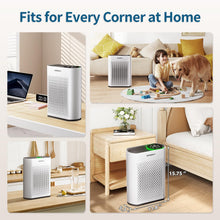 Powerful Air Purifiers for Home Large Room Up to 1400 Ft² with Air Quality Monitor 20dB Sleep Mode, Air Purifier for Bedroom Office Living Room for Pets, Dust Smoke PoIIen Dander Smell HAP602