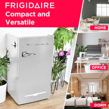 Frigidaire Retro Compact Fridge with Chiller, 3.2 cu ft Countertop Fridge with Built-In Bottle Opener, Compact Refrigerator for Office, Bedroom, Dorm Room or Cabin - 16.5