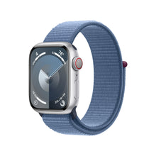 Apple Watch Series 9 [GPS + Cellular 41mm] Smartwatch with Silver Aluminum Case with Winter Blue Sport Loop. Fitness Tracker, ECG Apps, Always-On Retina Display, Carbon Neutral