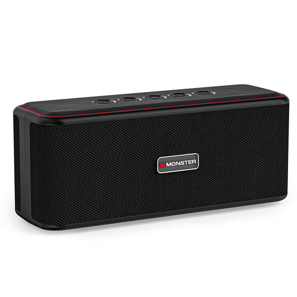 Monster Shock Plus Bluetooth Speaker, Portable Speaker with 30W Loud Stereo Sound, Bluetooth 5.4, TWS Pairing, 15H Playtime, Support AUX/TF Card, IPX6 Waterproof Wireless Speakers for Outdoor, Home