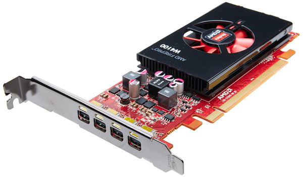 Sapphire AMD FirePro W4100 2GB GDDR5 Quad Mini DP PCI-Express Graphics Card 100-505817