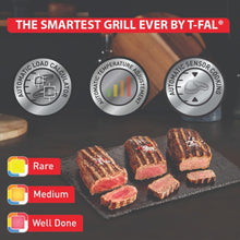 T-Fal OptiGrill Stainless Steel XL Electric Grill 6 Servings 9 Intelligent Automatic Cooking Modes 1800 Watts Nonstick Removable Plates, Dishwasher Safe, Indoor, Frozen Food