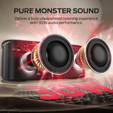 Monster Shock Plus Bluetooth Speaker, Portable Speaker with 30W Loud Stereo Sound, Bluetooth 5.4, TWS Pairing, 15H Playtime, Support AUX/TF Card, IPX6 Waterproof Wireless Speakers for Outdoor, Home