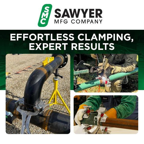 Sawyer Mfg Welders 3rd Hand – Portable Pipe Welding Clamp and Alignment Tool – Versatile Pipe Fitting Clamp for Butt Weld Pipes – Lightweight Pipe Fitter Tool - Multifunction Welder