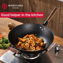 WANGYUANJI Cast Iron Wok,13.4