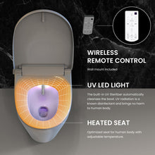 VOVO VB-6000SE Elongated Bidet Toilet Seat, Warm Water, LED Light, Heated Seat, White, Dryer, Stainless Steel Nozzle, Made in Korea