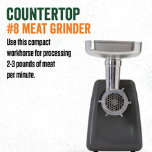 LEM Products #8 Countertop Meat Grinder, 575 Watt Aluminum Electric Meat Grinder Machine, Ideal for Occasional Use