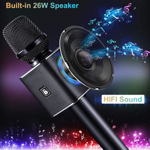 BONAOK Karaoke Microphone, Portable Wireless Bluetooth Karaoke Mic for Adults&Kids Car Home Outdoor Party, Karaoke Machine for PC/All Smartphone G50 Black 2025