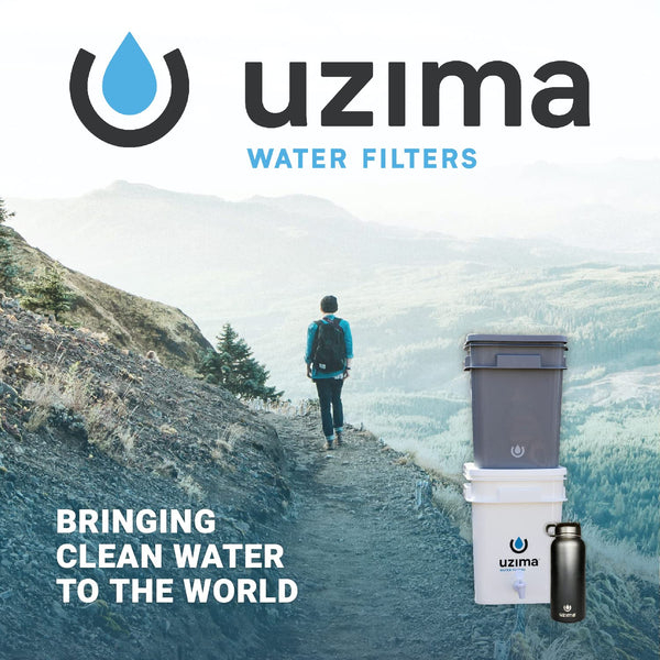 Uzima UZ-2 Camping Water Filter and Drinking Water Filter System, Portable Travel Alternative to Purification Systems, for Camping, Backpacking, and Hiking