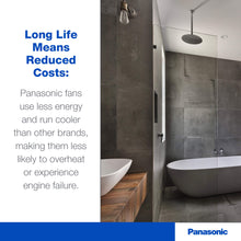 Panasonic WhisperRecessed LED Designer Fan with Light - Quiet Ventilation Fan for Bathroom or Living Room - Energy-Saving - with 6