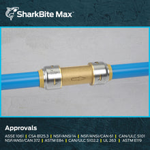 SharkBite Max 3/4 Inch Check Valve, Pack of 6, Push to Connect Brass Plumbing Fitting, PEX Pipe, Copper, CPVC, PE-RT, HDPE, UR2016