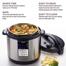 Zavor LUX Edge 6 Quart Programmable Electric Multi-Cooker: Pressure Cooker, Slow Cooker, Rice Cooker, Yogurt Maker, Steamer and more - Stainless Steel (ZSELE02)