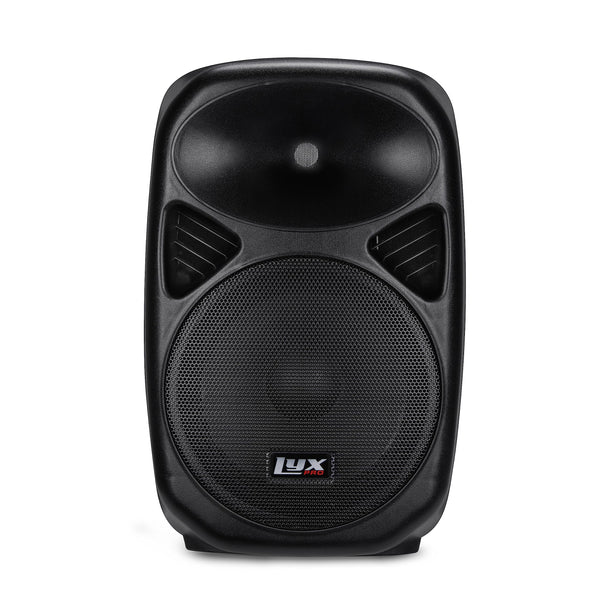 LyxPro 12 Inch Active PA Rechargeable Battery Speaker System, Bluetooth, MP3, USB, SD Card Slot, Foldable Carry Handle, Easy Carry Wheels-SPA-12 BAT