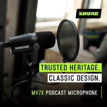 Shure MV7X Microphone - XLR Only Pro Quality Dynamic Mic for Podcasting & Vocal Recording, Voice-Isolating Technology, All Metal Construction, Mic Stand Compatible, Optimized Frequency - Black