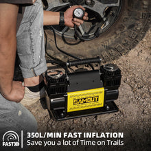 SMAOUT 12V Air Compressor, Offroad Portable Inflator 12.3 CFM, Air Pump Max 150PSI for Heavy-Duty Tire, 4x4 Vehicle, SUV, RV