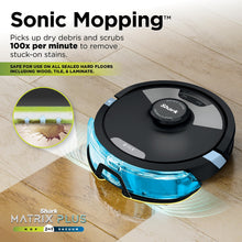 Shark Matrix Plus 2in1 Robot Vacuum & Mop with Sonic Mopping, Matrix Clean, Home Mapping, HEPA Bagless Self Empty Base, CleanEdge, for Pet Hair, Wifi, Black/Silver (RV2610WA)