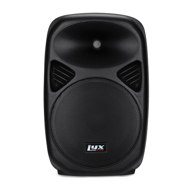 LyxPro 12" PA System Powerful Compact PA Portable Active Speaker System with Equalizer, Bluetooth, SD Card Slot, USB, MP3, XLR, 1/4", 3.5mm Input Connections - SPA-12