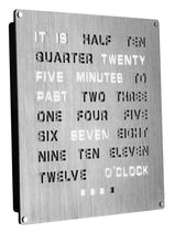 Light Up Aluminum Word Clock - Large 12